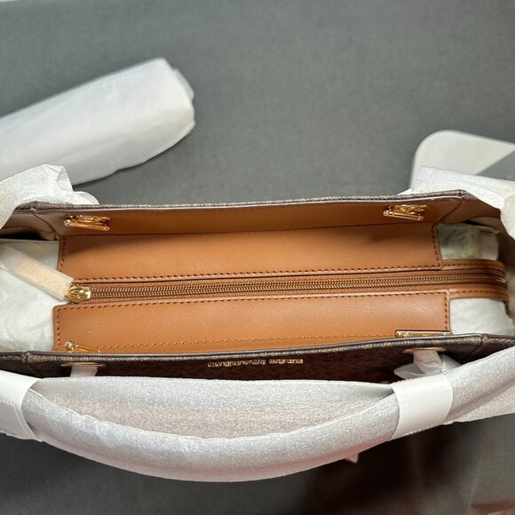 💼 MICHAEL KORS JET SET LARGE SIGNATURE LOGO SHOULDER BAG - BRAND NWT 💼 - Picture 7 of 12